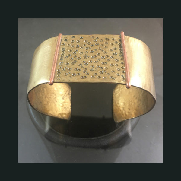 2-Dibble-Shibui Hammered Brass Cuff (1)
